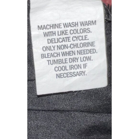 Falls Creek Chino Pants Mid Rise Womens Sz 10 Black - Straight Leg Stretch - Picture 4 of 5